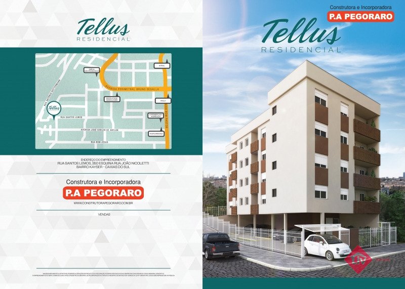 Apartamentos - 2 Dorm.<br />Kayser<br />Caxias Do Sul<br /><br />Apartamento de 2 dormitórios, 1 banheiro social, cozinha, sala de estar e jantar ,água quente, gás central, hidrômetros individuais, área de serviço conjugada, interfone, piso laminado e cerâmico, sacada, esquadrias em PVC, 1 vaga de garagem, porteiro eletrônico.